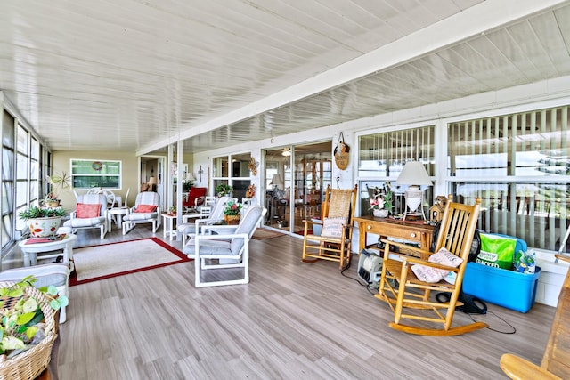 view of sunroom