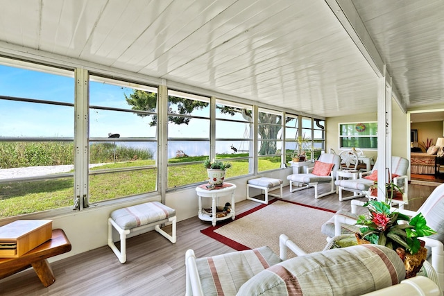 sunroom featuring a wealth of natural light