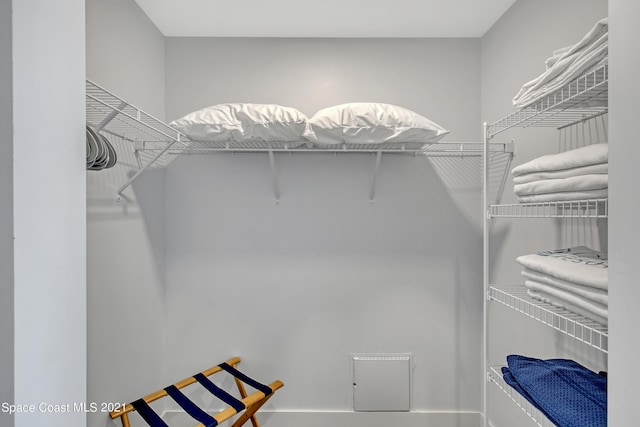 view of walk in closet