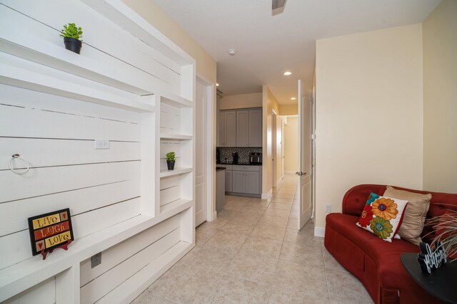 view of tiled living room