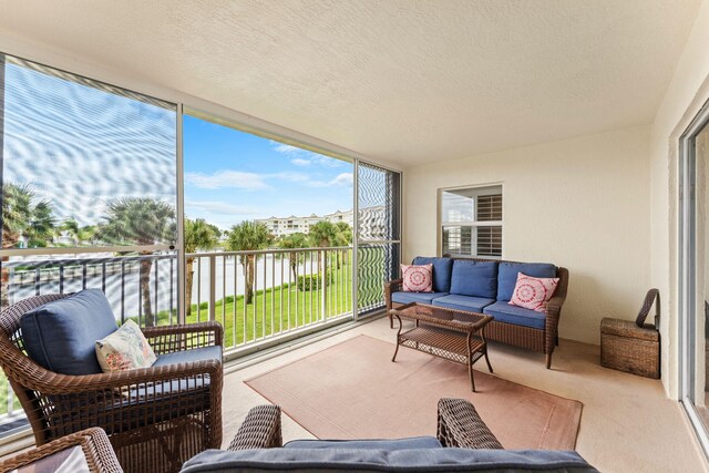 view of sunroom