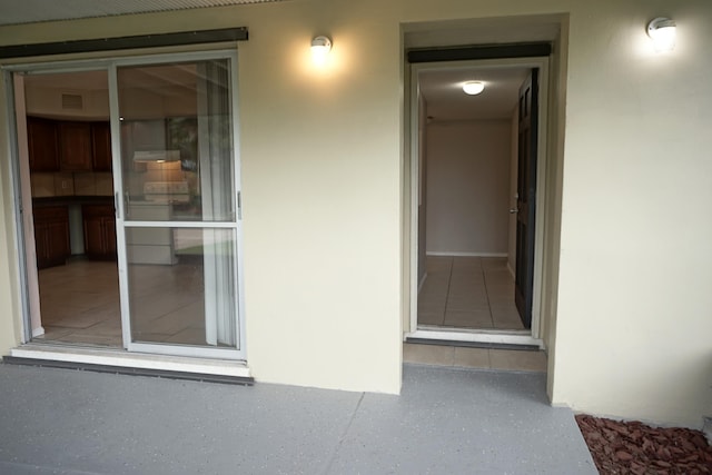 view of doorway to property