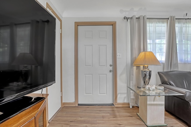 entryway featuring light hardwood / wood-style flooring