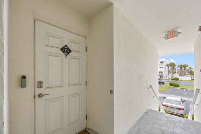 view of doorway to property