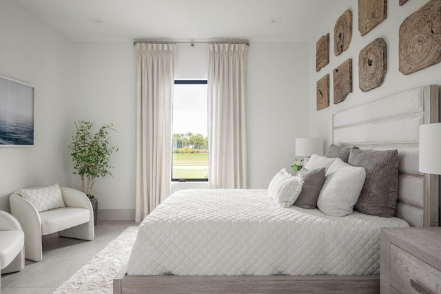 view of tiled bedroom