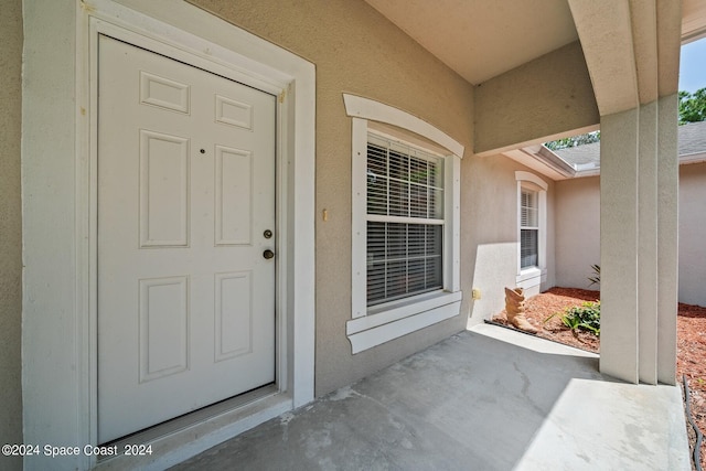 view of doorway to property