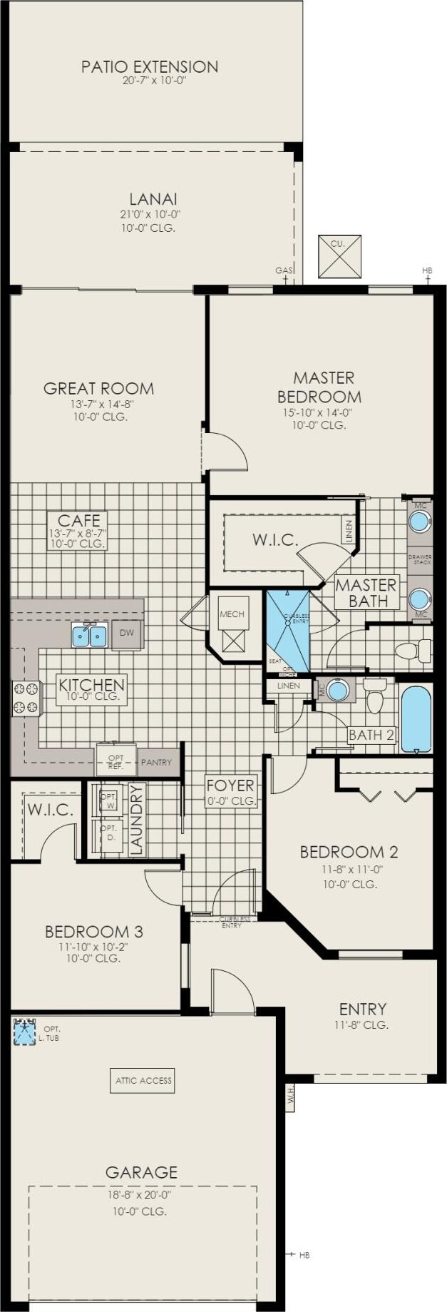 7794 Cache Creek Ln, Melbourne, FL 32940 - floor plan
