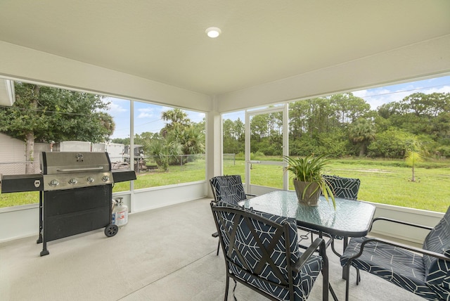 view of sunroom