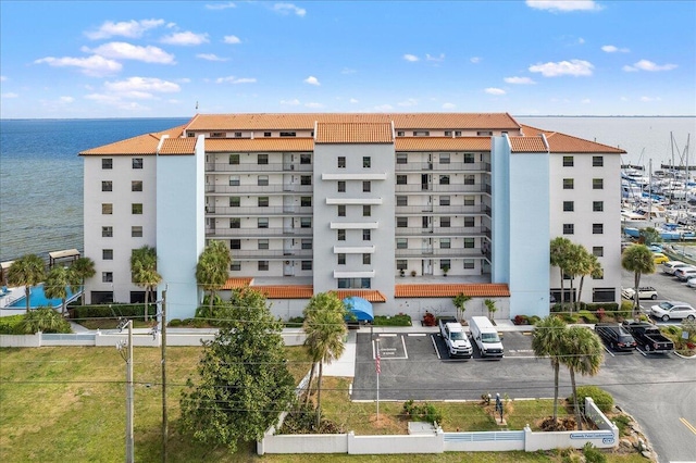 view of property featuring a water view