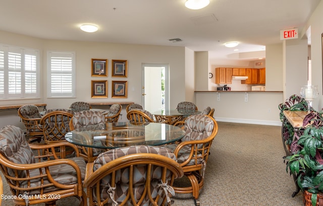 dining space featuring plenty of natural light