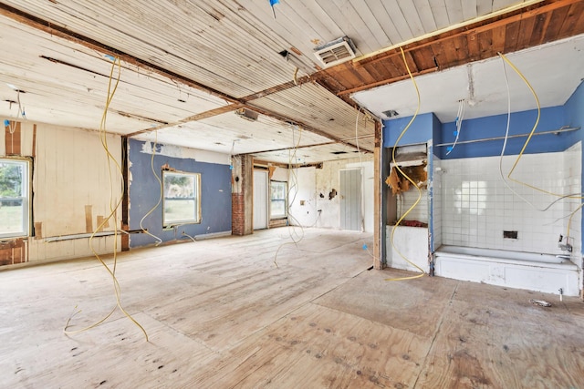 miscellaneous room featuring wood ceiling and visible vents