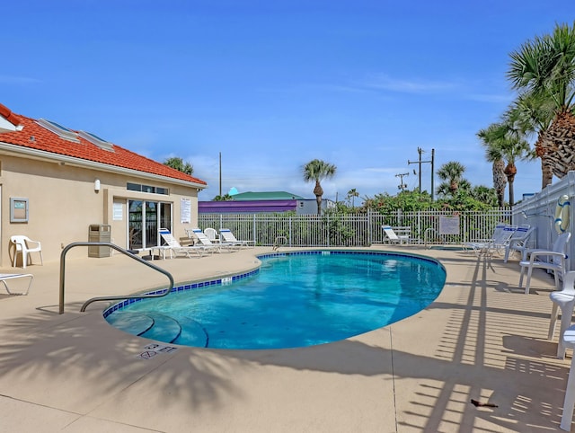 view of pool with a patio area