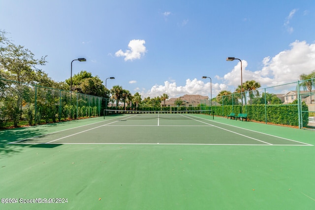 view of tennis court