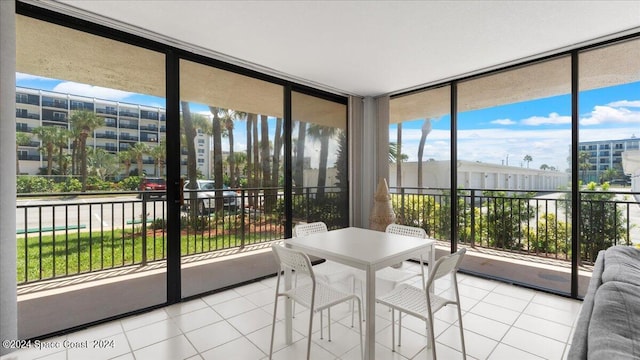 view of sunroom