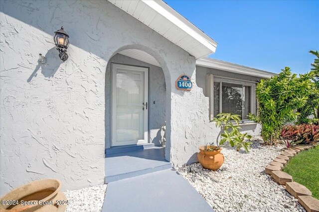 view of doorway to property