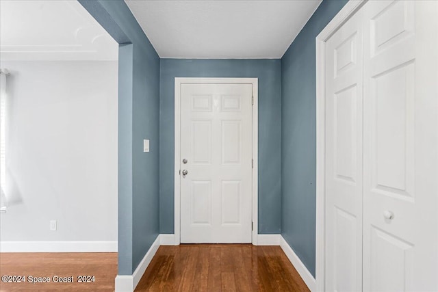 entryway featuring hardwood / wood-style floors