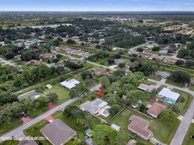 aerial view featuring a residential view