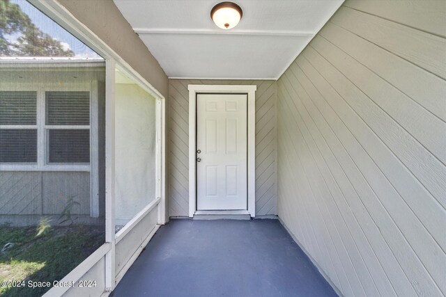 view of doorway to property