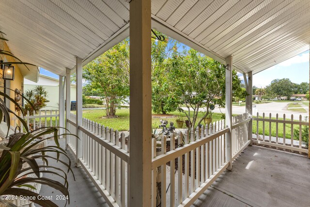 exterior space featuring covered porch