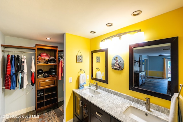 bathroom with vanity