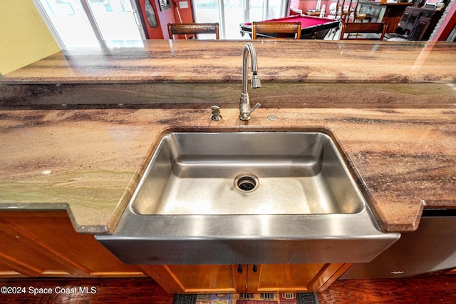 interior details with sink