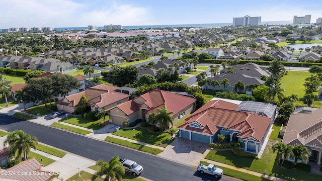 aerial view featuring a residential view