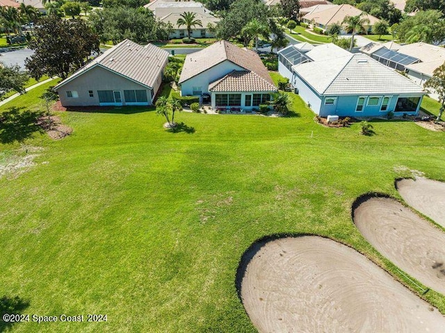 aerial view with a residential view