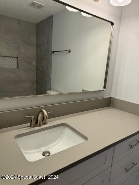 bathroom featuring visible vents and vanity