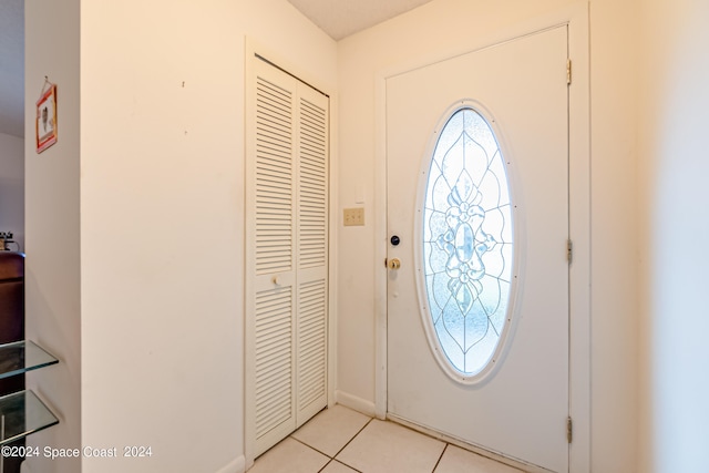 view of tiled foyer