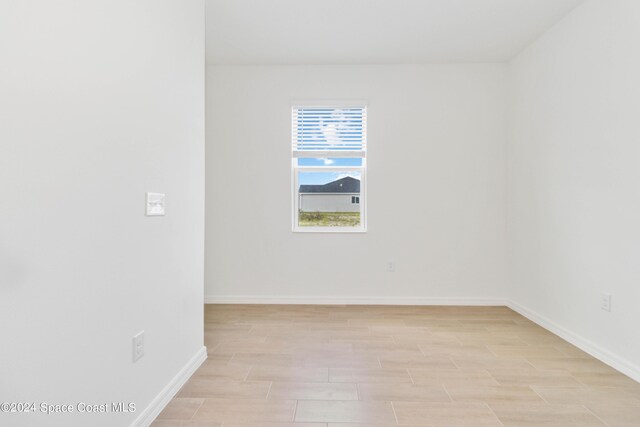 empty room featuring light wood-type flooring