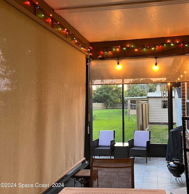 view of sunroom