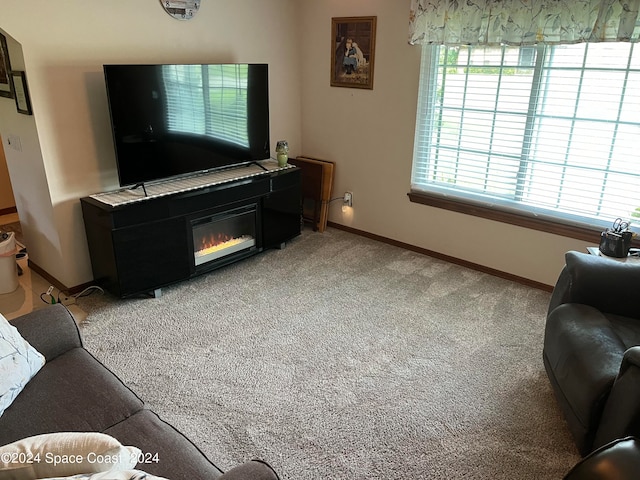 view of carpeted living room