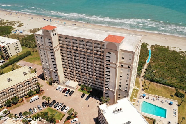 aerial view with a beach view