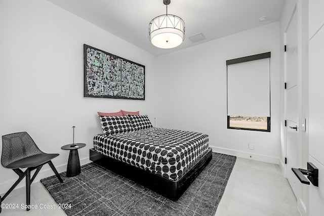 view of tiled bedroom