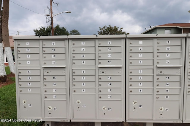 surrounding community featuring a mail area