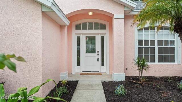 view of doorway to property