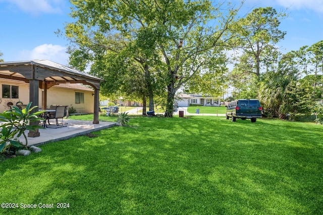 view of yard featuring a patio