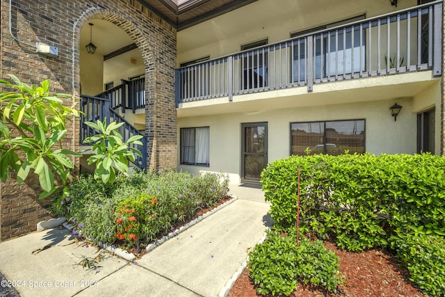 exterior space with a balcony