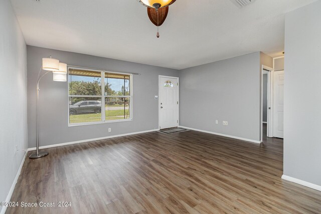 spare room featuring hardwood / wood-style flooring