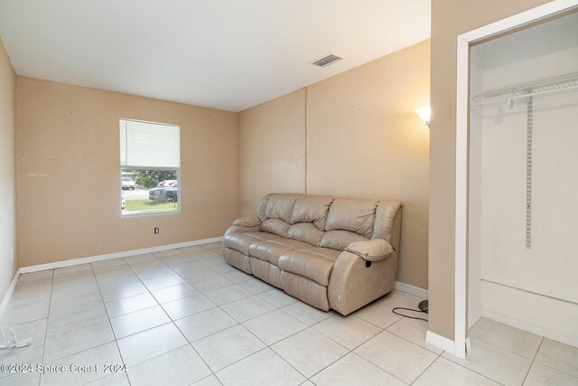 view of tiled living room