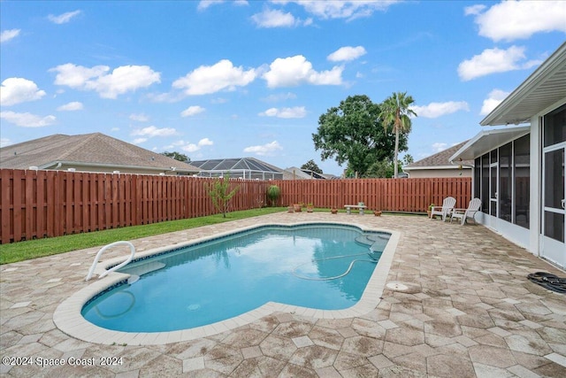 view of pool with a patio area