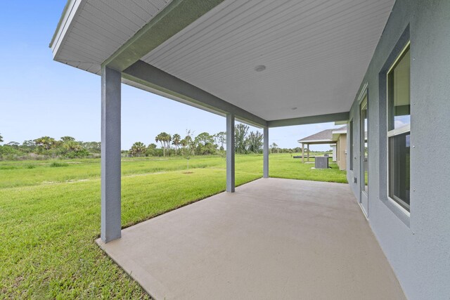 view of patio / terrace with central AC