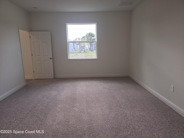 view of carpeted empty room