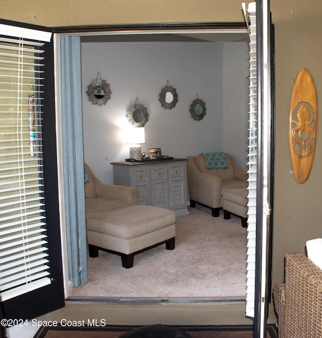 view of carpeted living room