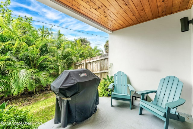 exterior space featuring area for grilling