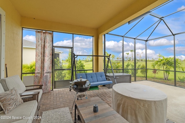 view of sunroom