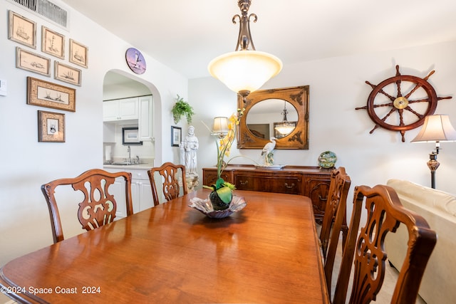 view of dining area