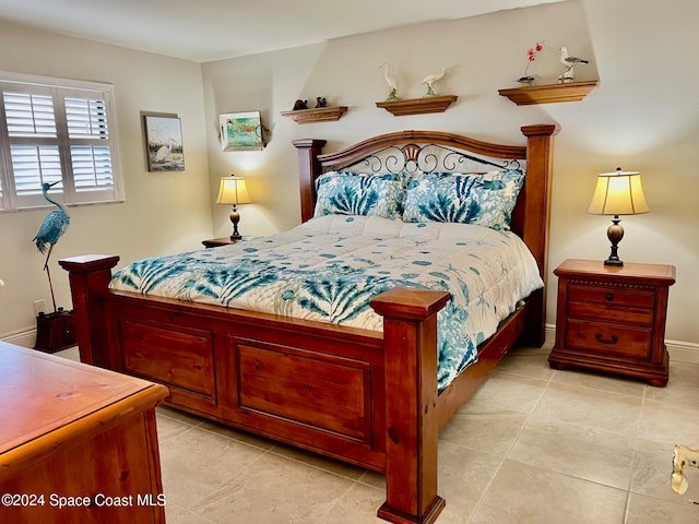 view of tiled bedroom