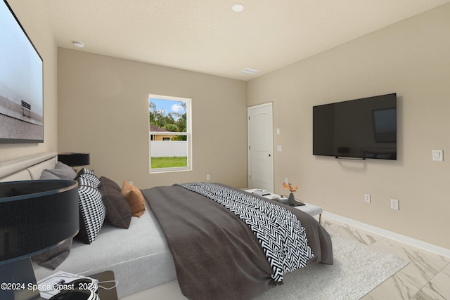 view of tiled bedroom