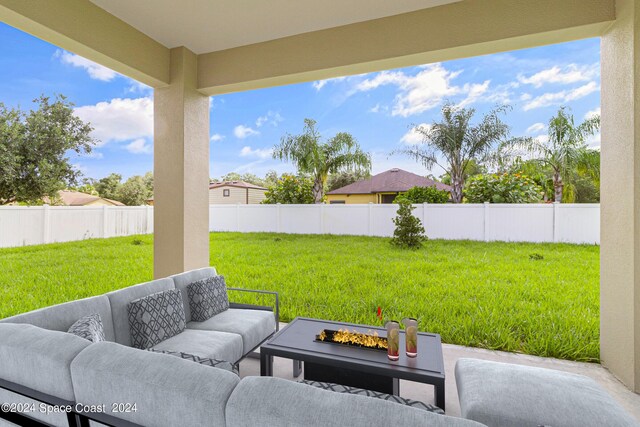 view of patio featuring outdoor lounge area